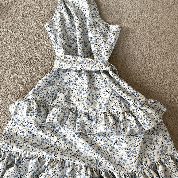 Floral One Shoulder Tie Dress - Picture 4 of 6